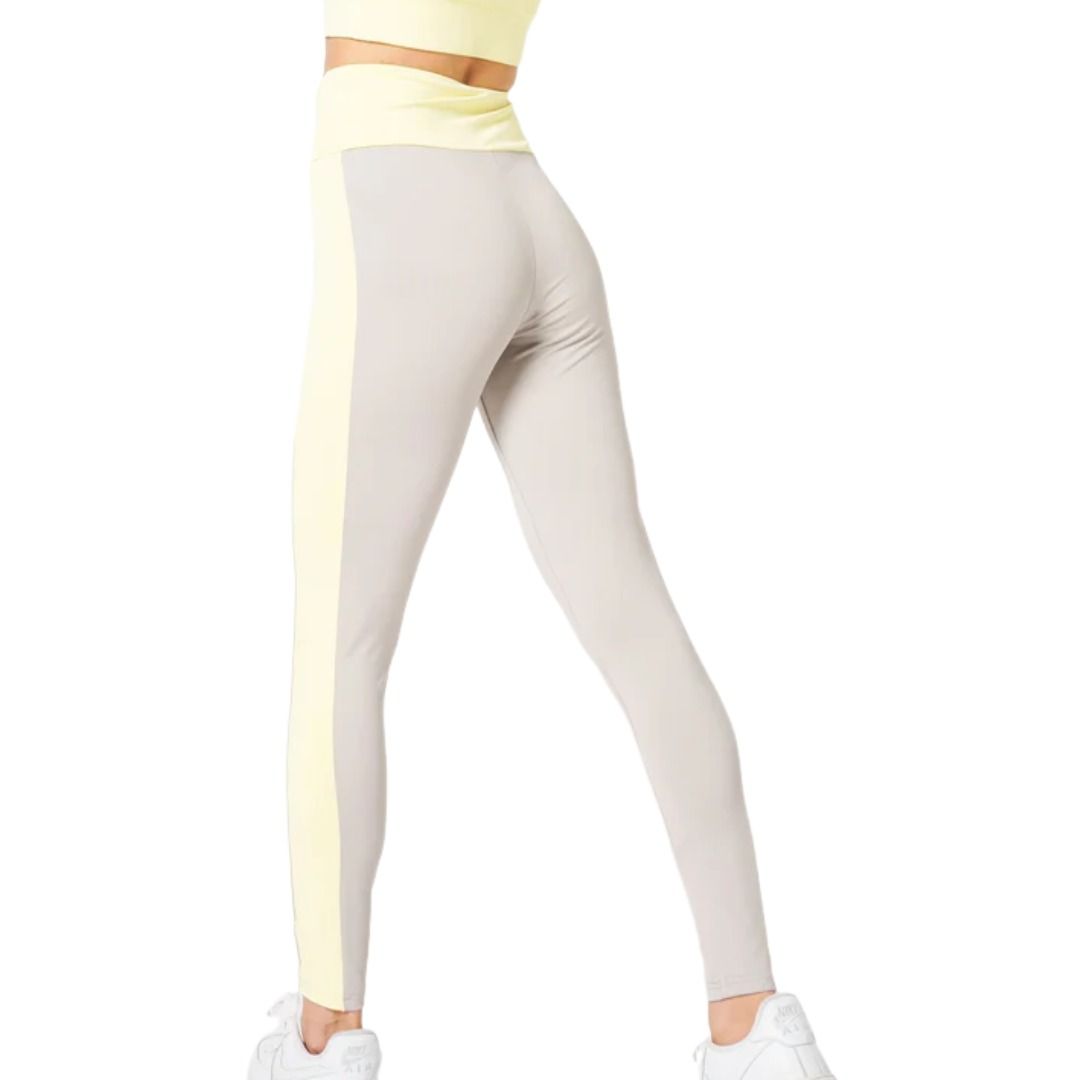 (WMNS) House of Cenmar Activewear Leggings 'Gray Yellow' HOC-PYG