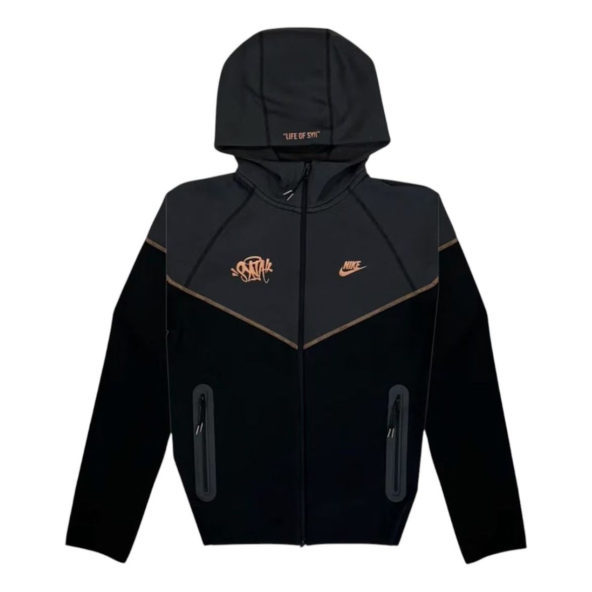 Nike x Central Cee Syna World Zip Hoodie 'Black Metallic Red Bronze' HQ3748-010