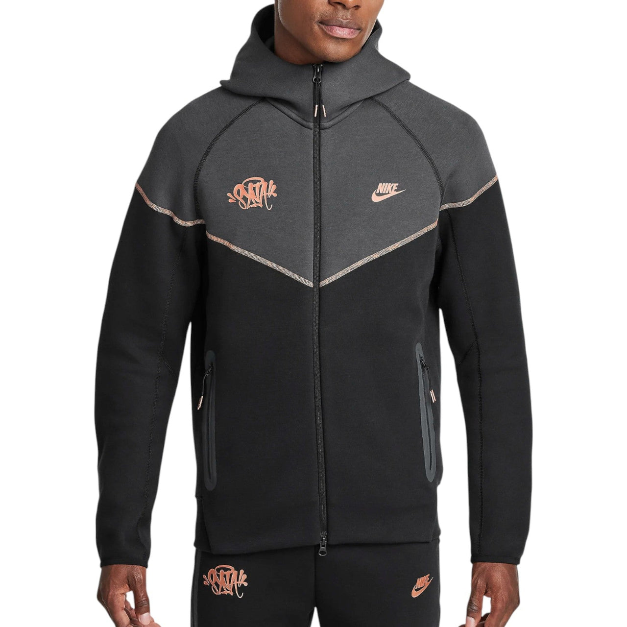 Nike x Central Cee Syna World Zip Hoodie 'Black Metallic Red Bronze' HQ3748-010