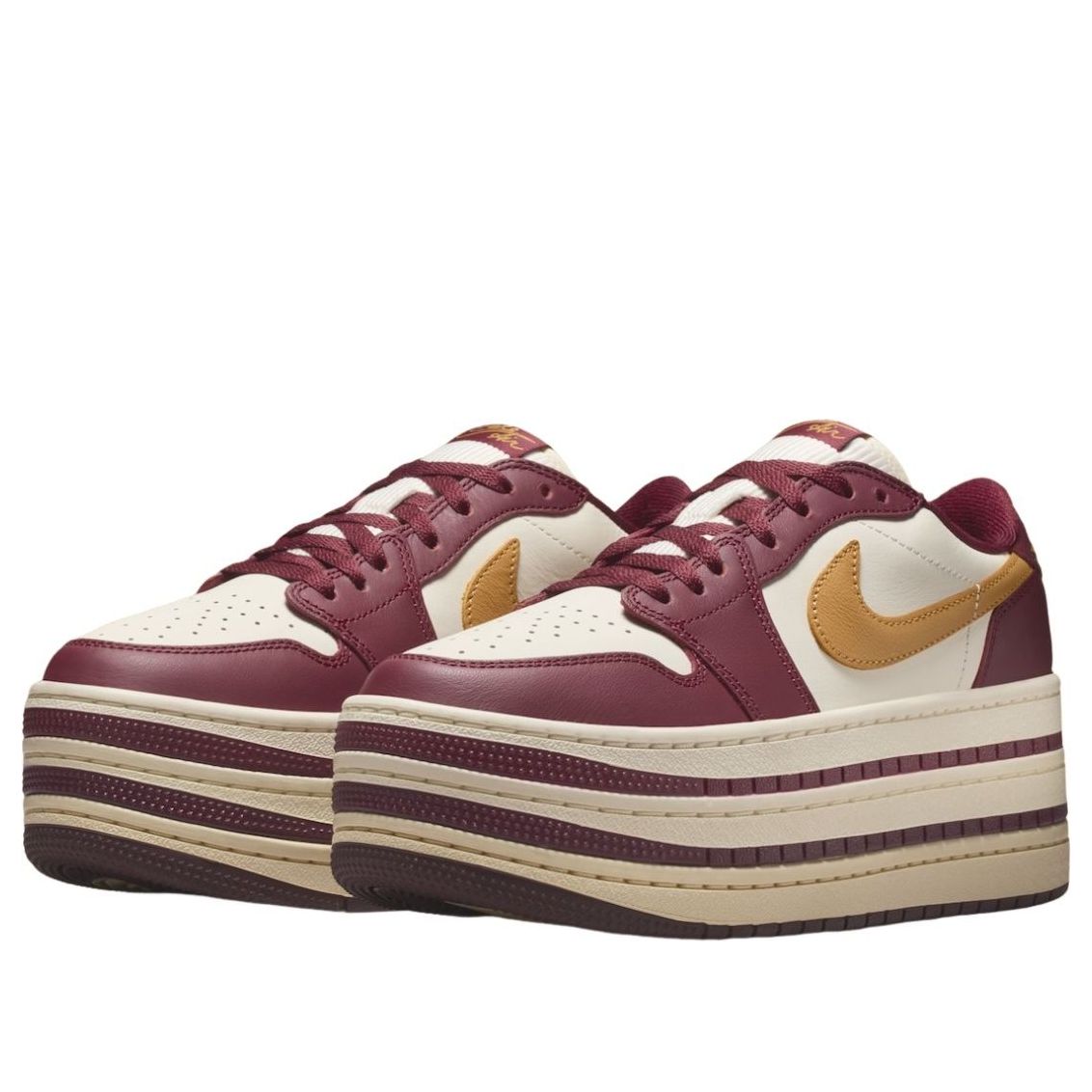 (WMNS) Air Jordan 1 Triple Stack 'Team Red Pale Ivory' HV8288-600