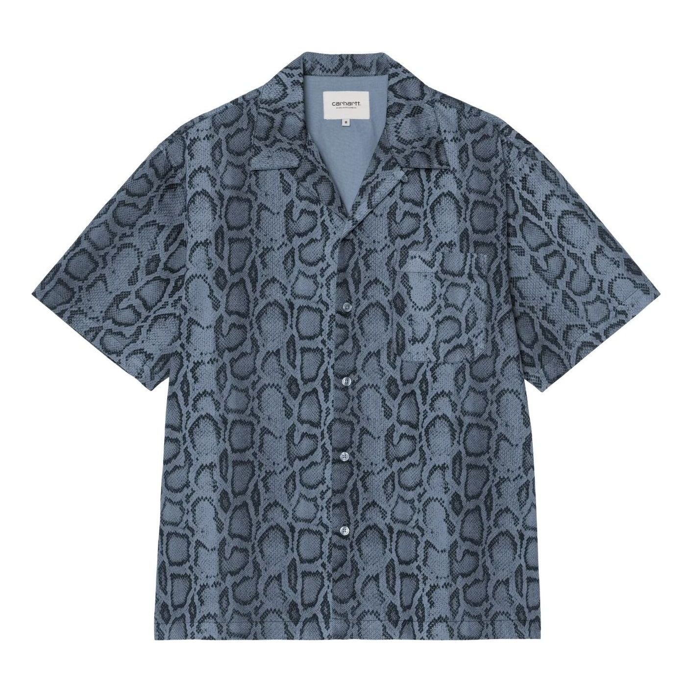 Carhartt WIP S/S Snake Camo Shirt 'Velvet Blue' I036275-3QB-GD