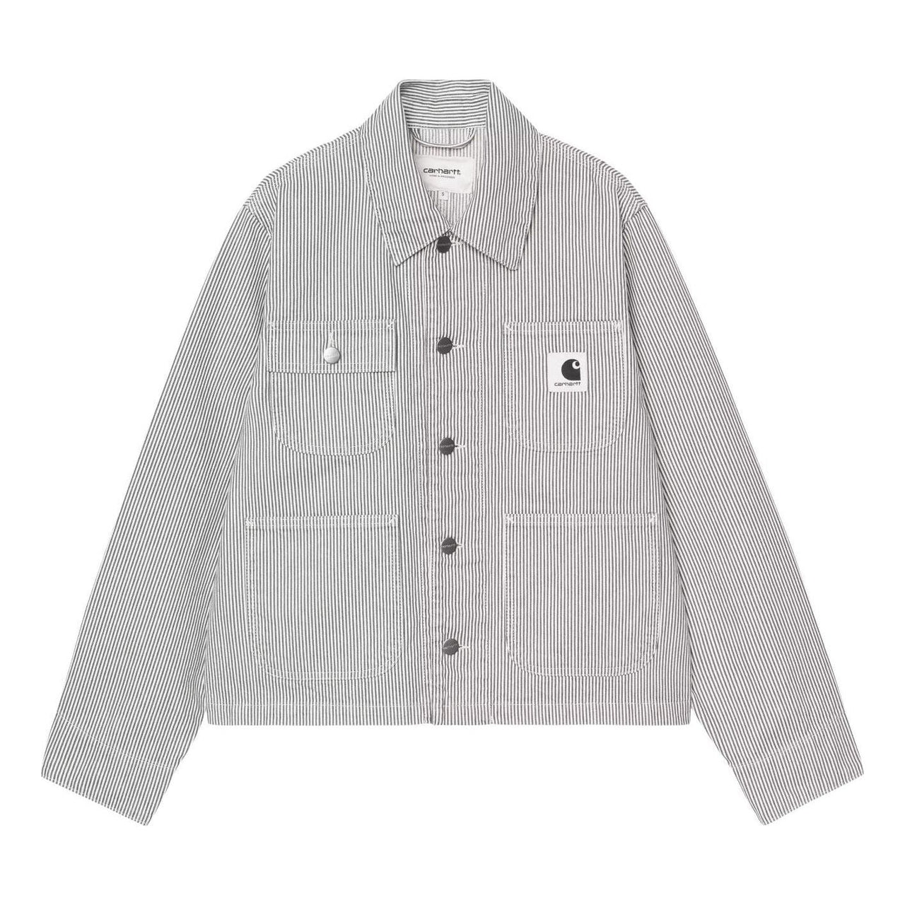 (WMNS) Carhartt WIP Mercer Chore Mercer Stripe Coat 'Graphite' I036511-3OK-06