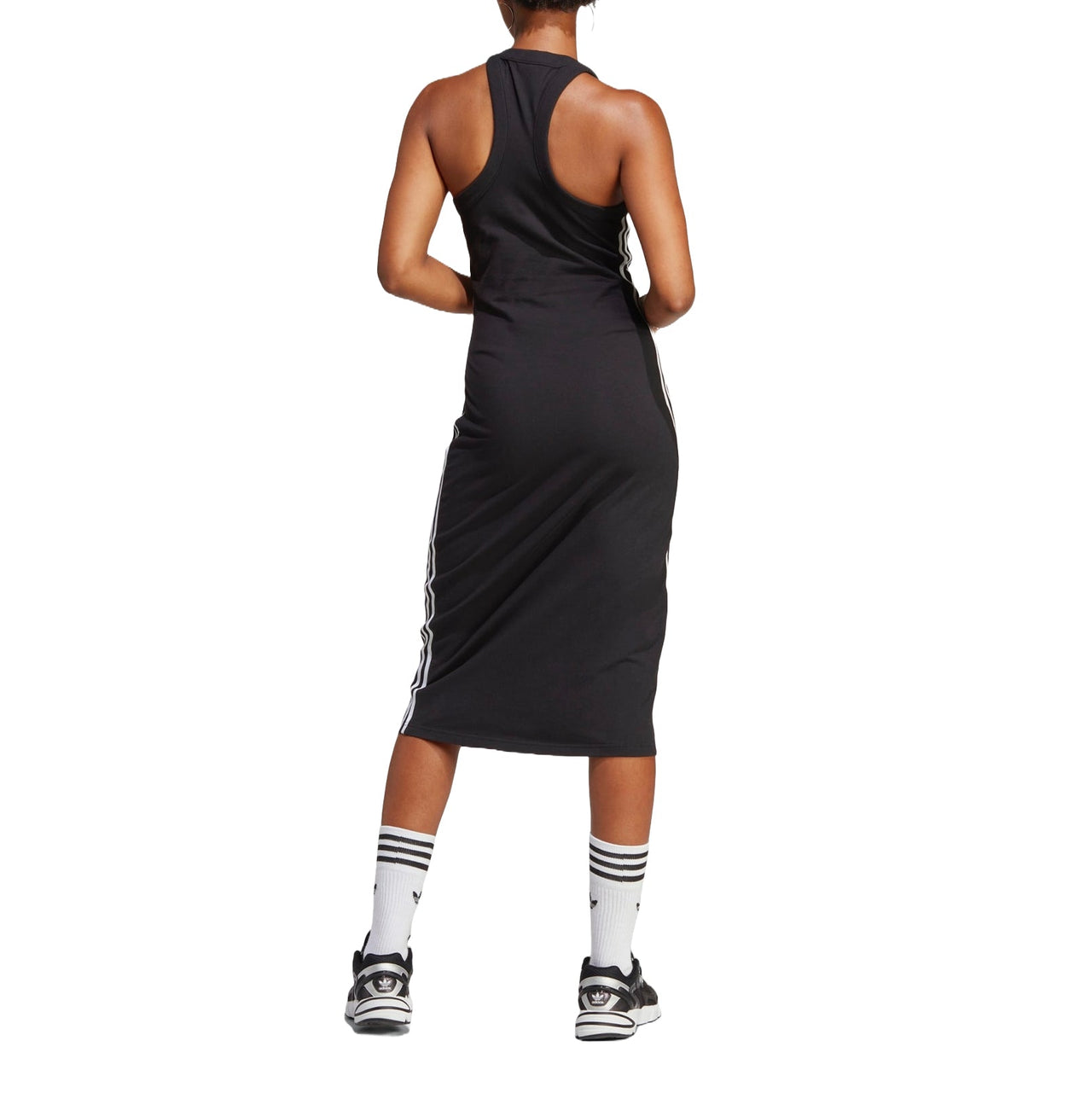 (WMNS) adidas Adicolor Classics 3-Stripes Long Tank Dress Asia Sizing 'Black' IC5503