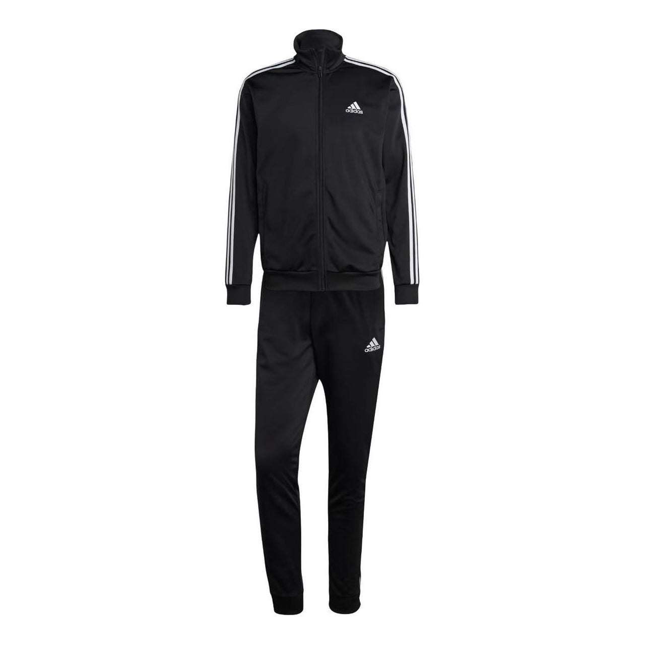 adidas Basic 3-Stripes Tricot Tracksuit 'Black' IC6747