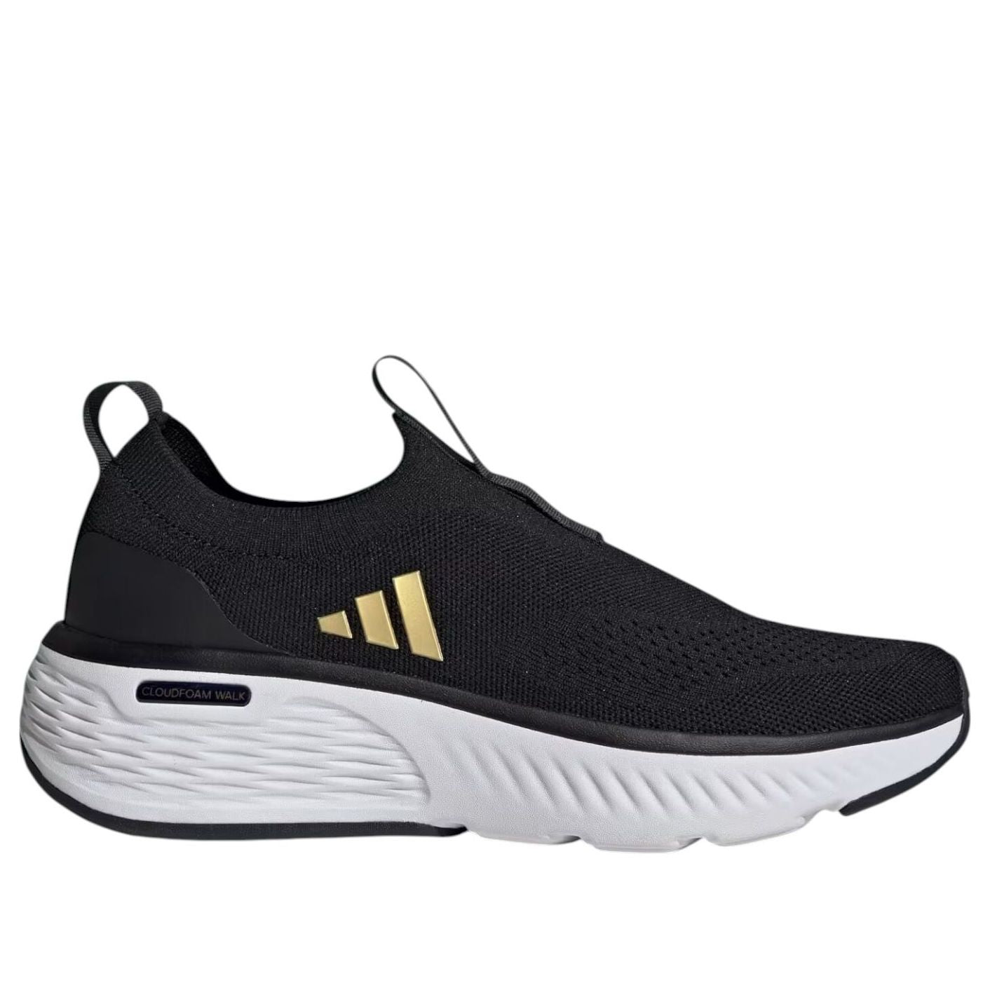 (WMNS) adidas Cloudfoam Go Sock 'Black White Matte Gold' ID4040
