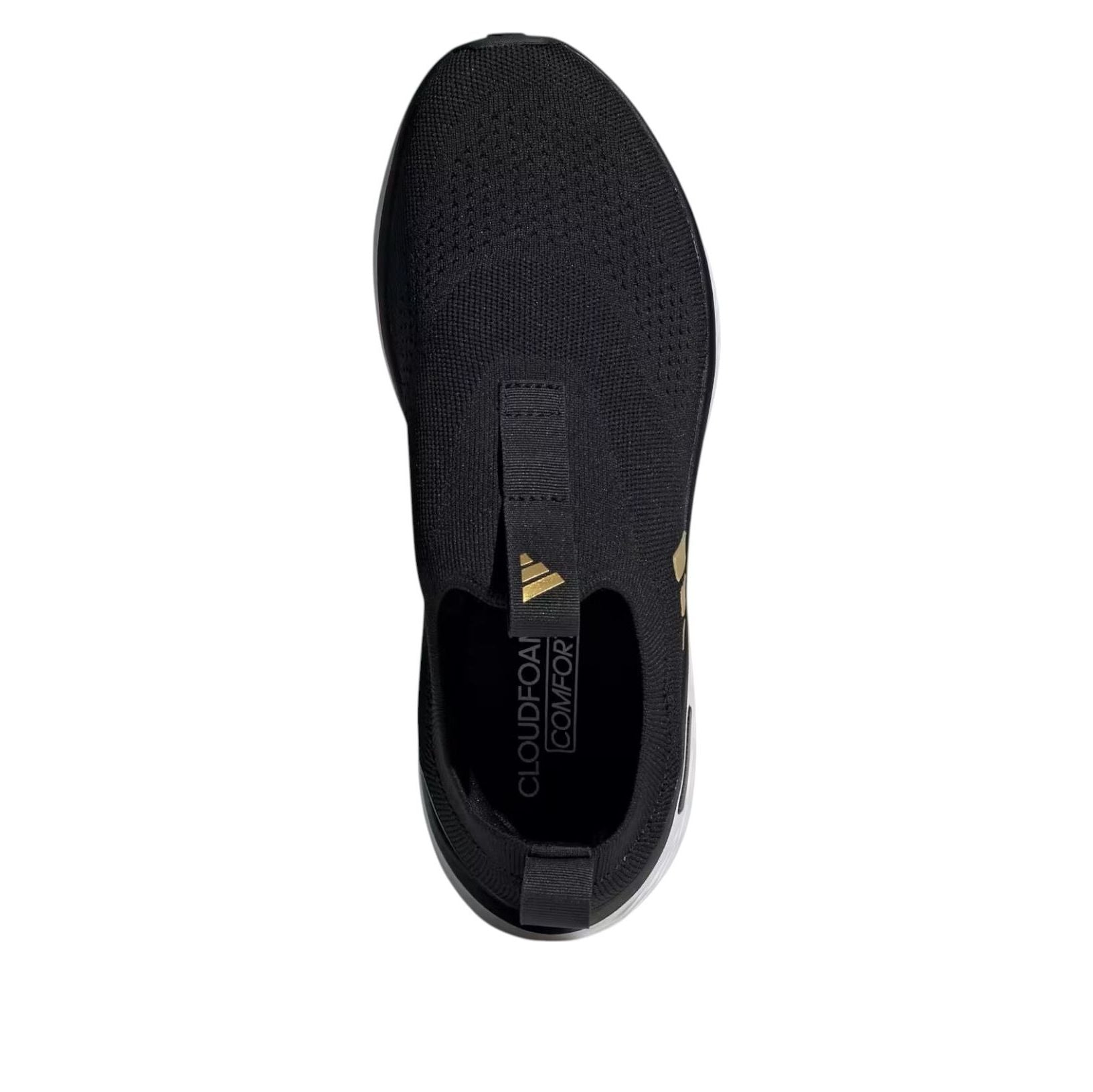 (WMNS) adidas Cloudfoam Go Sock 'Black White Matte Gold' ID4040