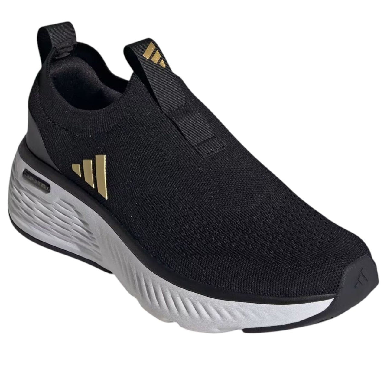 (WMNS) adidas Cloudfoam Go Sock 'Black White Matte Gold' ID4040
