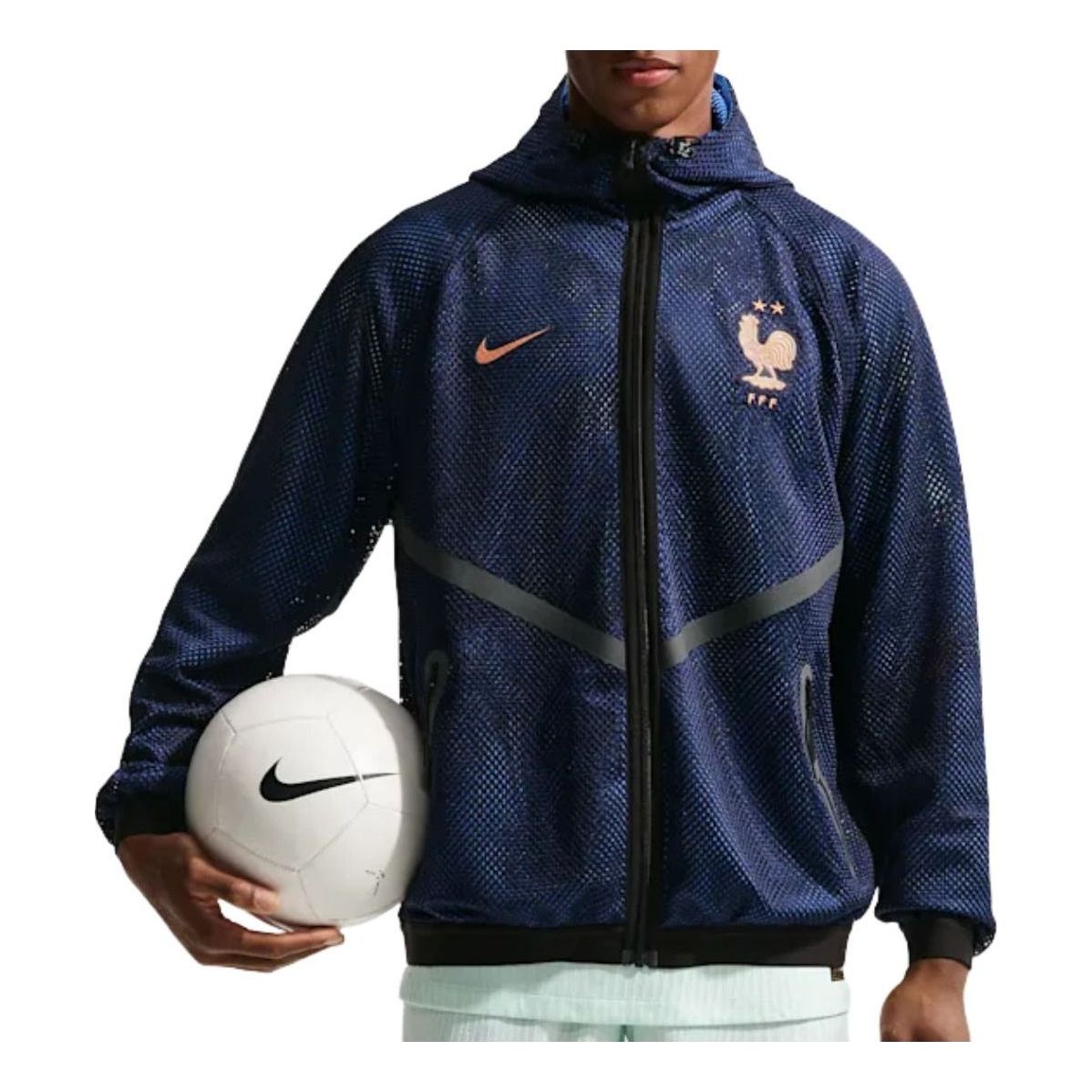 Nike FFF Dri-Fit Football Anthem Jacket 'Blackend Blue Metallic Copper' IH1763-498
