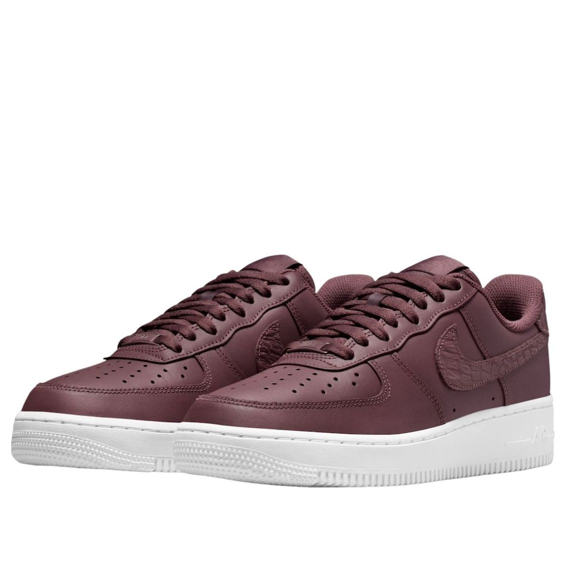 (WMNS) Nike Air Force 1 Low Pebble Croc 'Tattoo Neutral Grey' IO4837-500
