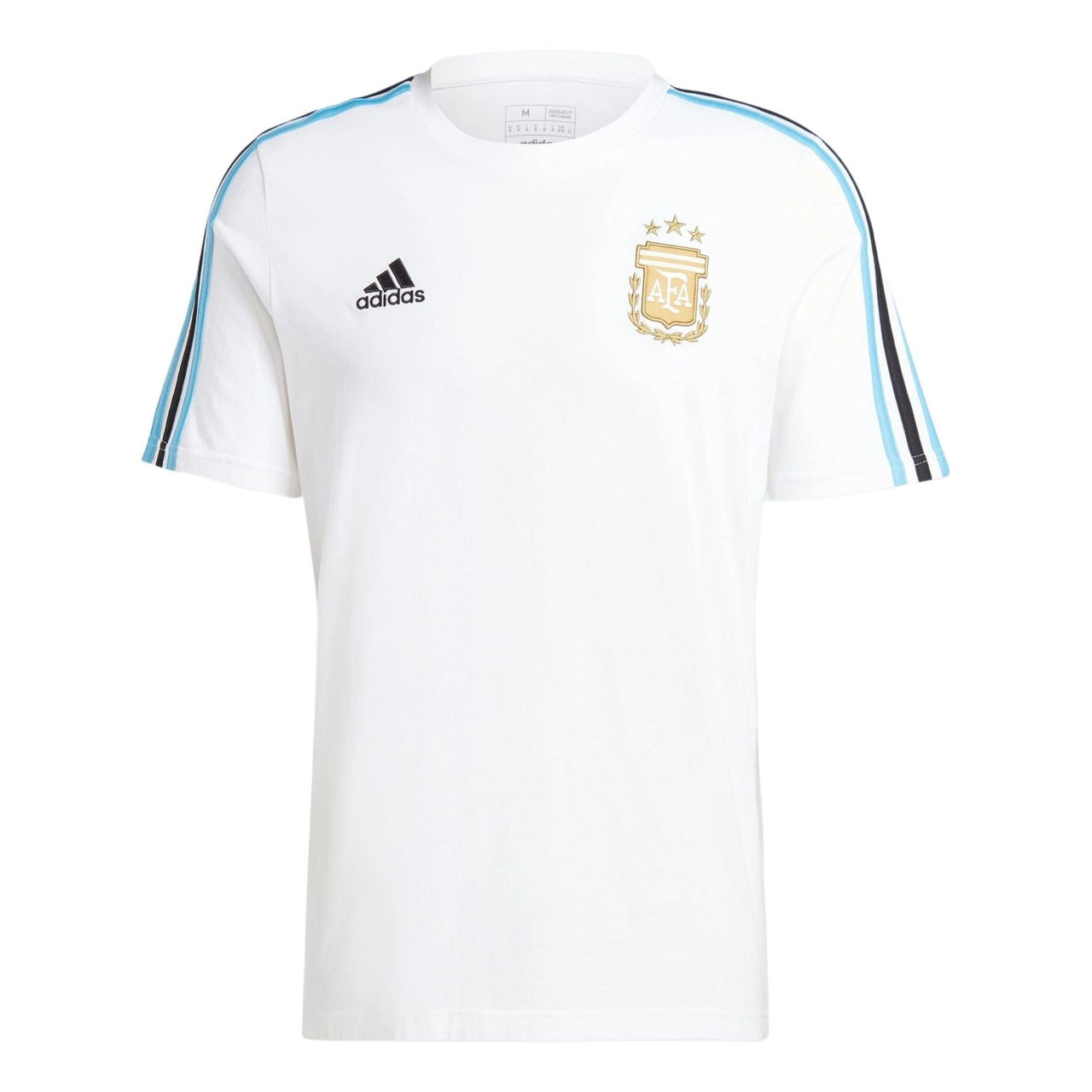adidas Argentina DNA 3-Stripes Football T-shirt Asia Sizing 'White' IU2142
