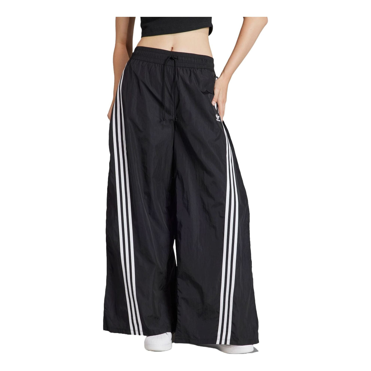 (WMNS) adidas Adilenium Mega Flared Track Pants Asia Sizing 'Black' IV9335