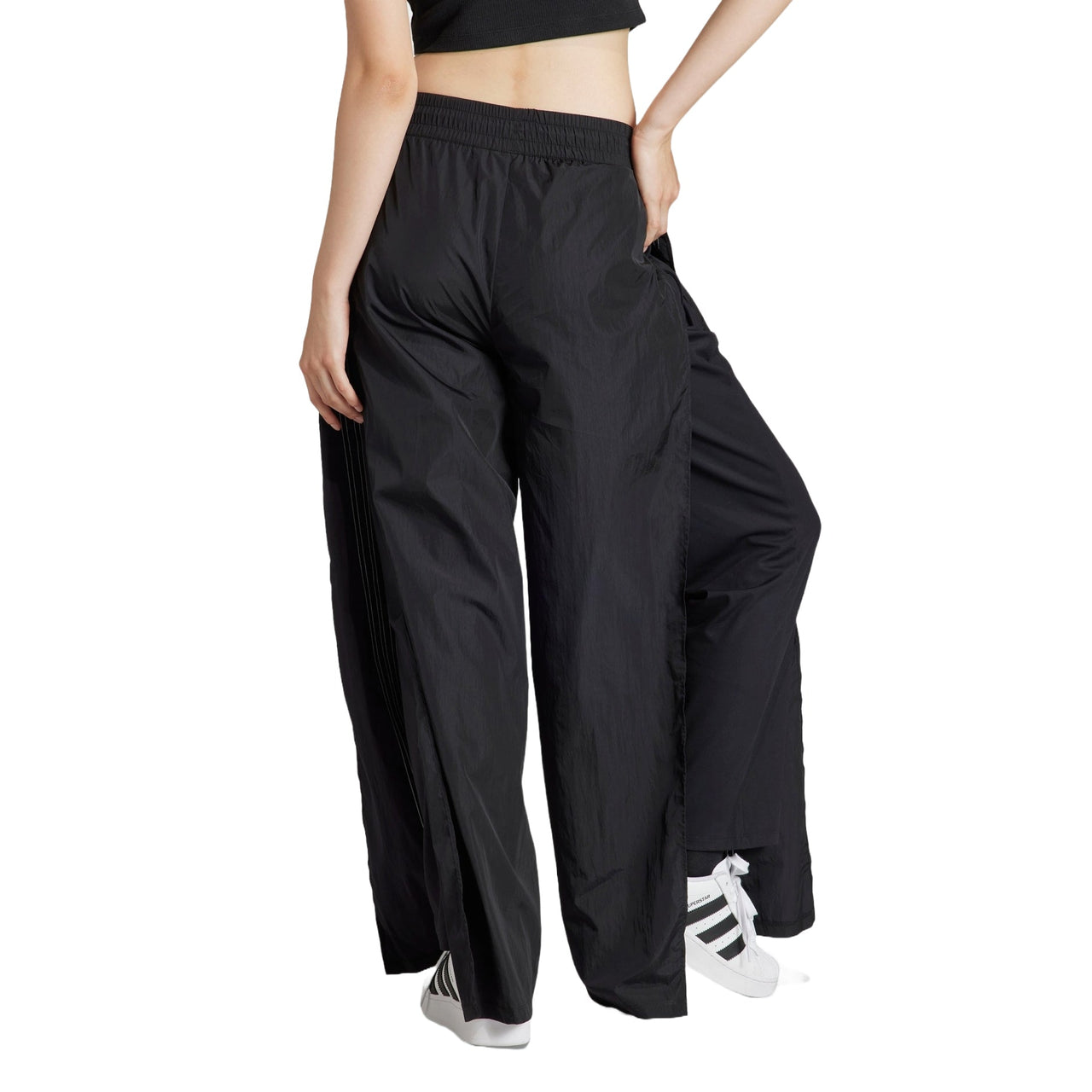 (WMNS) adidas Adilenium Mega Flared Track Pants Asia Sizing 'Black' IV9335