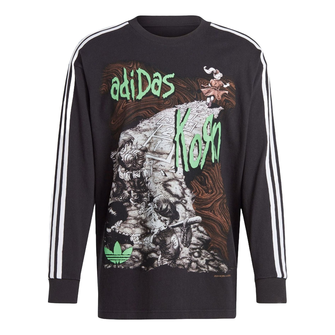 adidas x KoRn Long Sleeve T-shirt Asia Sizing 'Black' IW7523