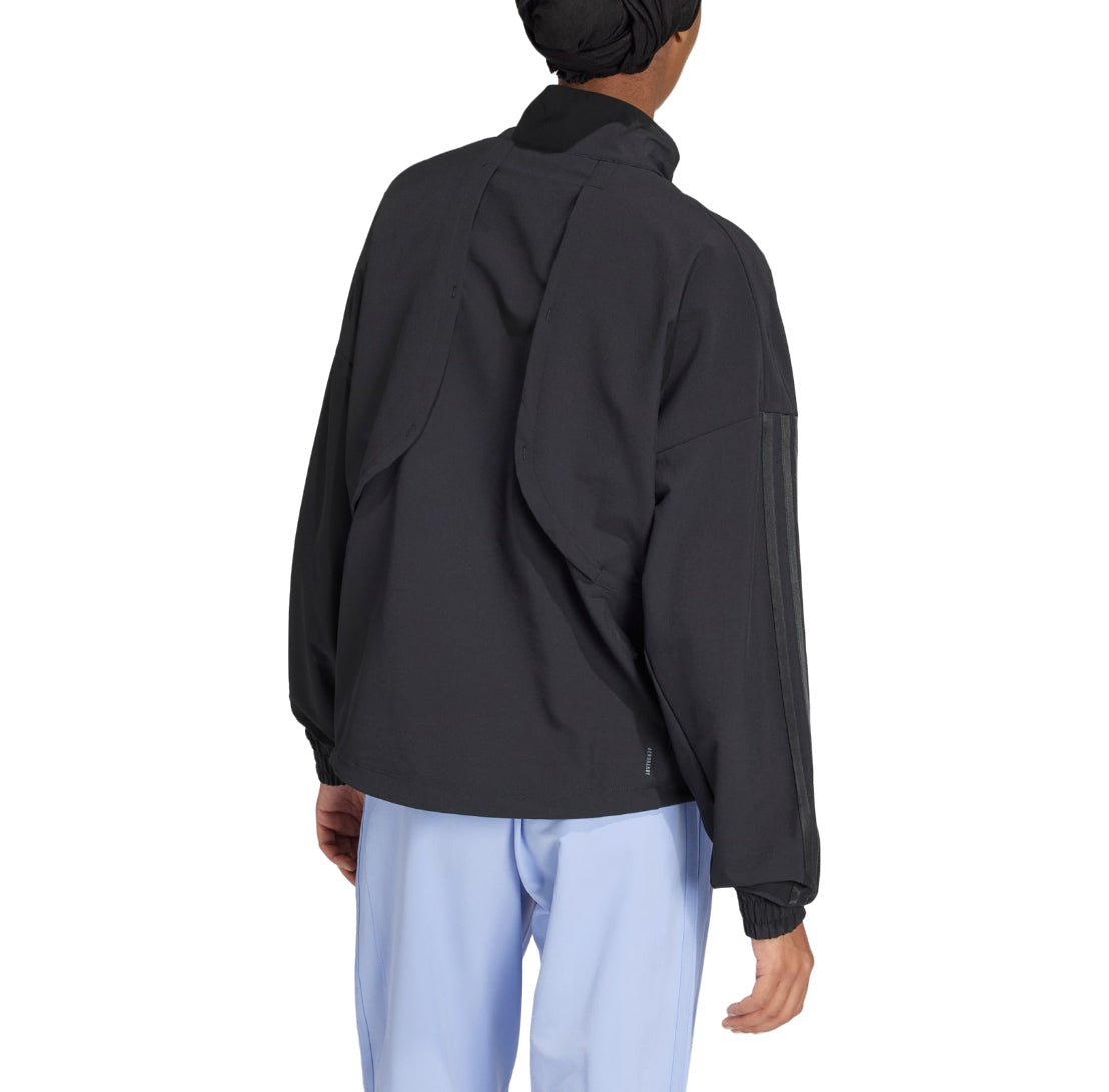 (WMNS) adidas Pacer All Gym Tonal 3-Stripes Woven Jacket 'Black' IW8167