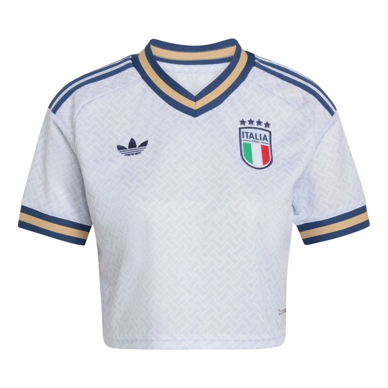 (WMNS) adidas Italy 26 Away Cropped Jersey 'Aeroblue' KE8082