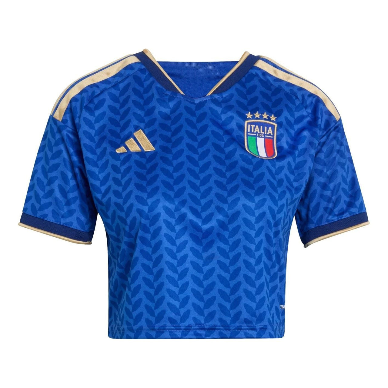 (WMNS) adidas Italy 26 Home Cropped Jersey 'Bold Blue' KE8081