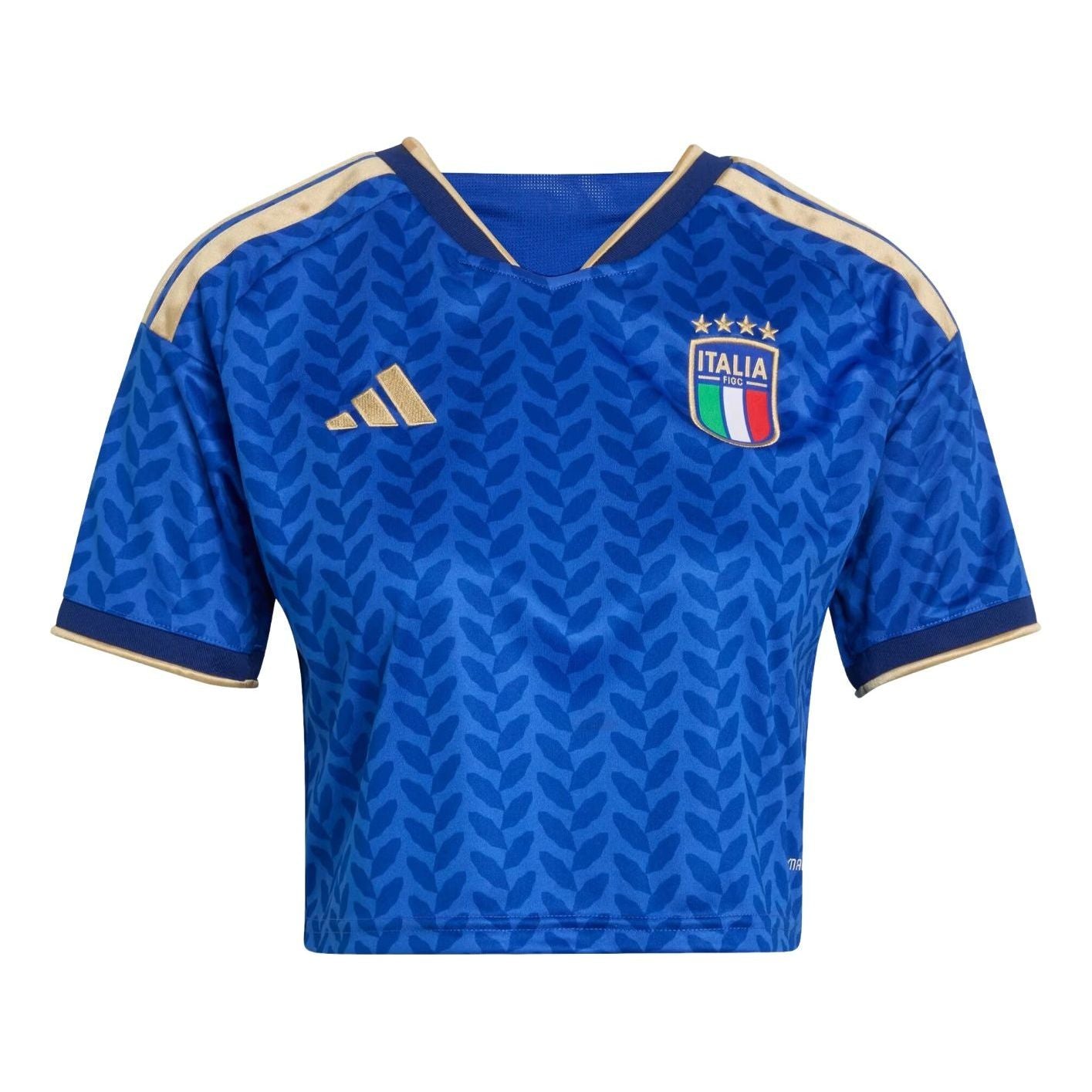 (WMNS) adidas Italy 26 Home Cropped Jersey 'Bold Blue' KE8081