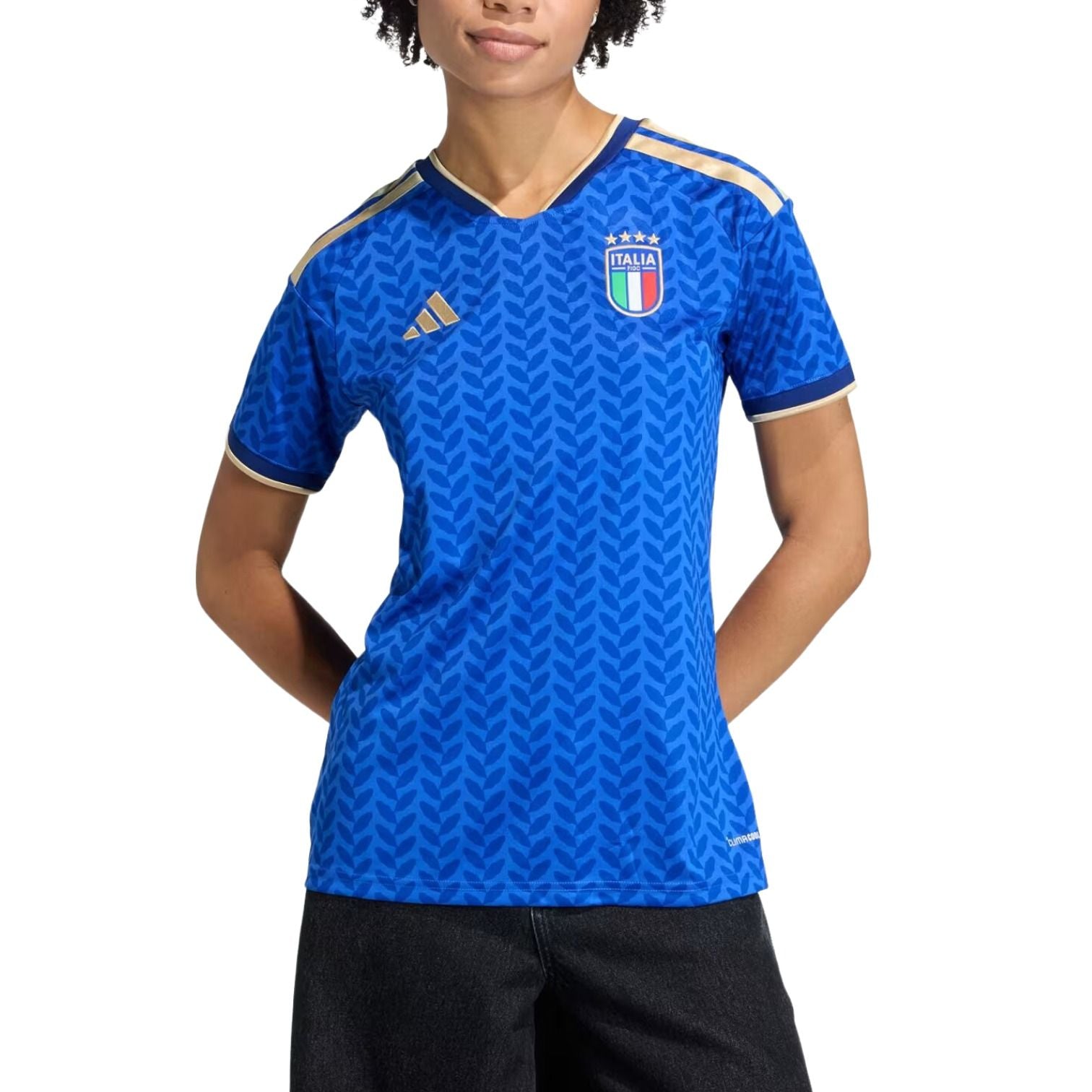 (WMNS) adidas Italy 26 Home Jersey Asia Sizing 'Bold Blue' JY7586