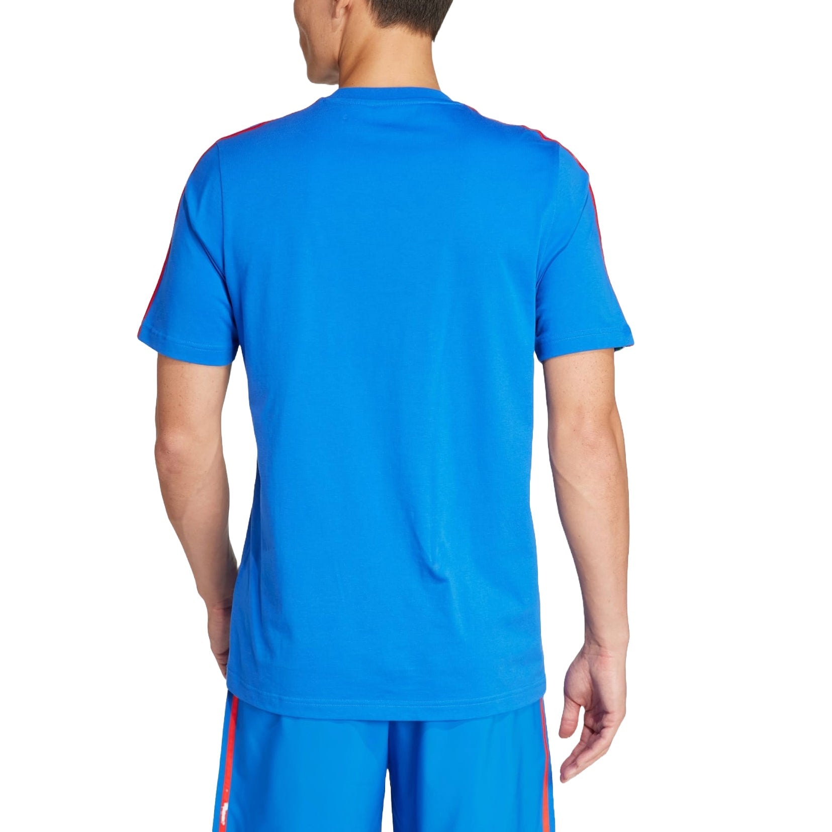 adidas Italy DNA 3-Stripes Football T-shirt Asia Sizing 'Blue' IU2108