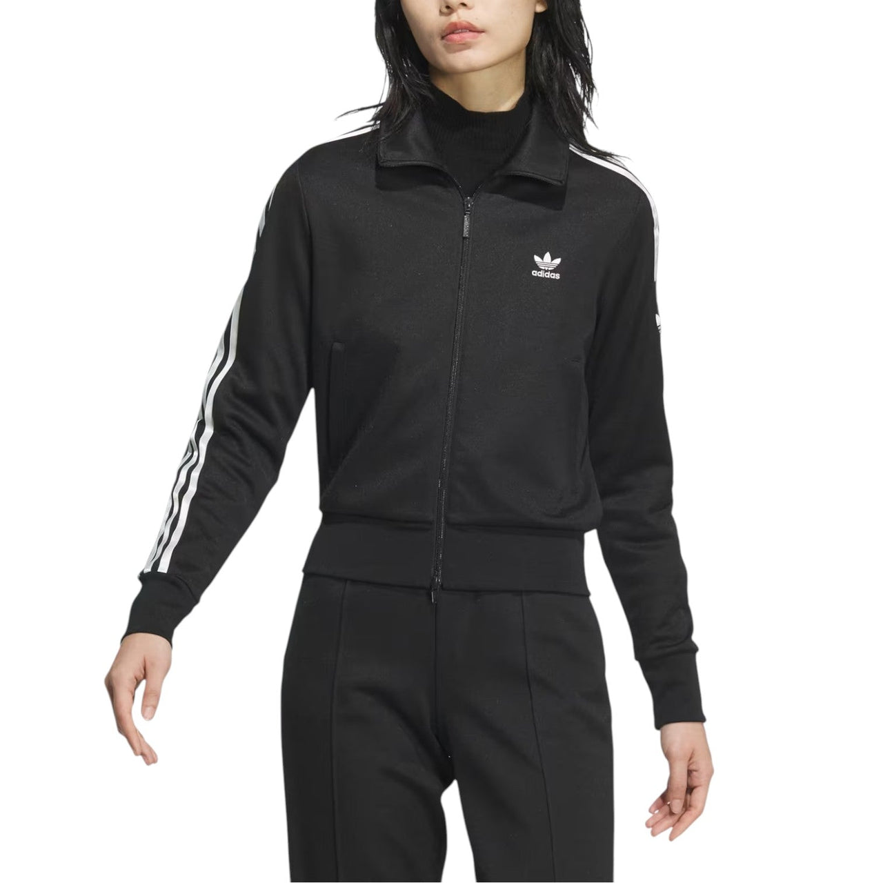 (WMNS) adidas Retro Trefoil Sports Jacket 'Black' JI7536