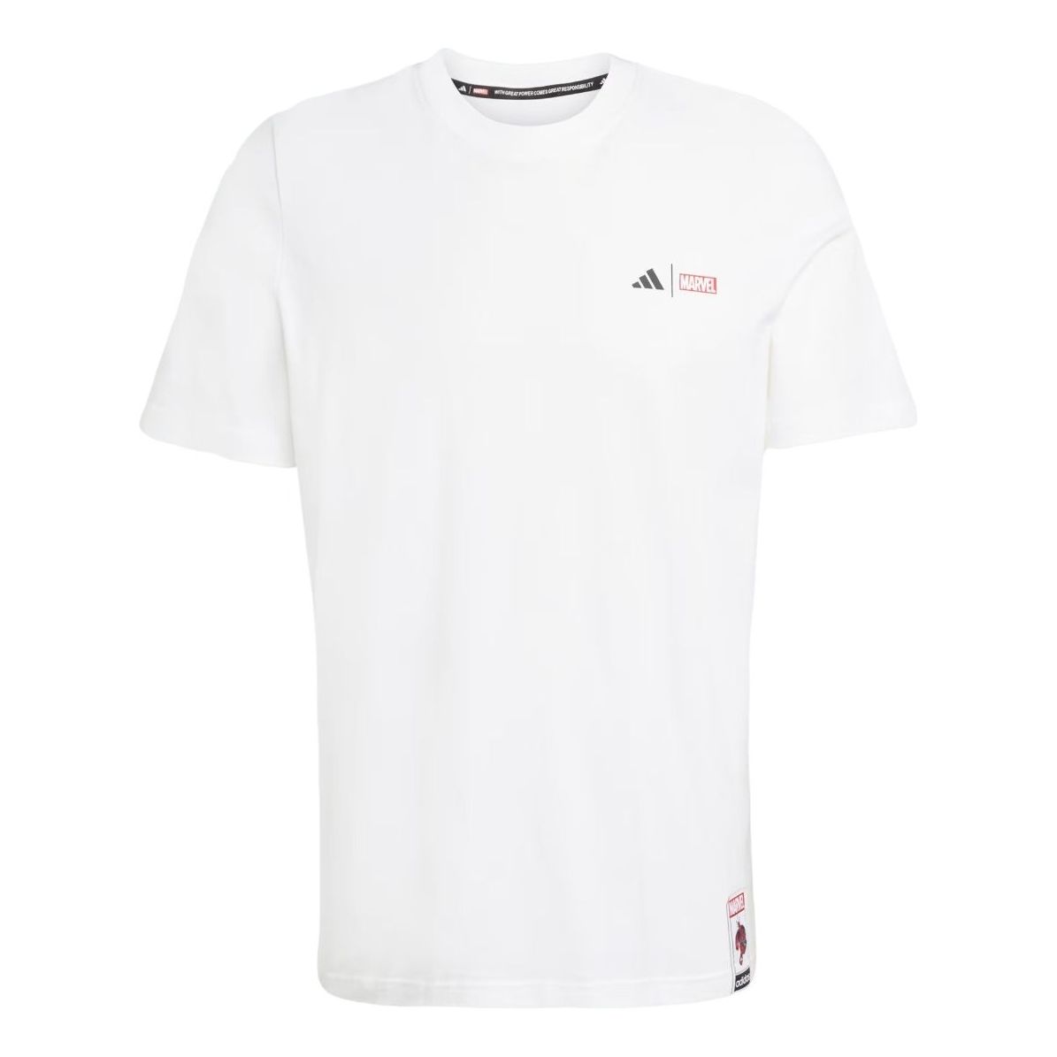 adidas Marvel Web Logo T-Shirt 'Spider-Man White' JL8056