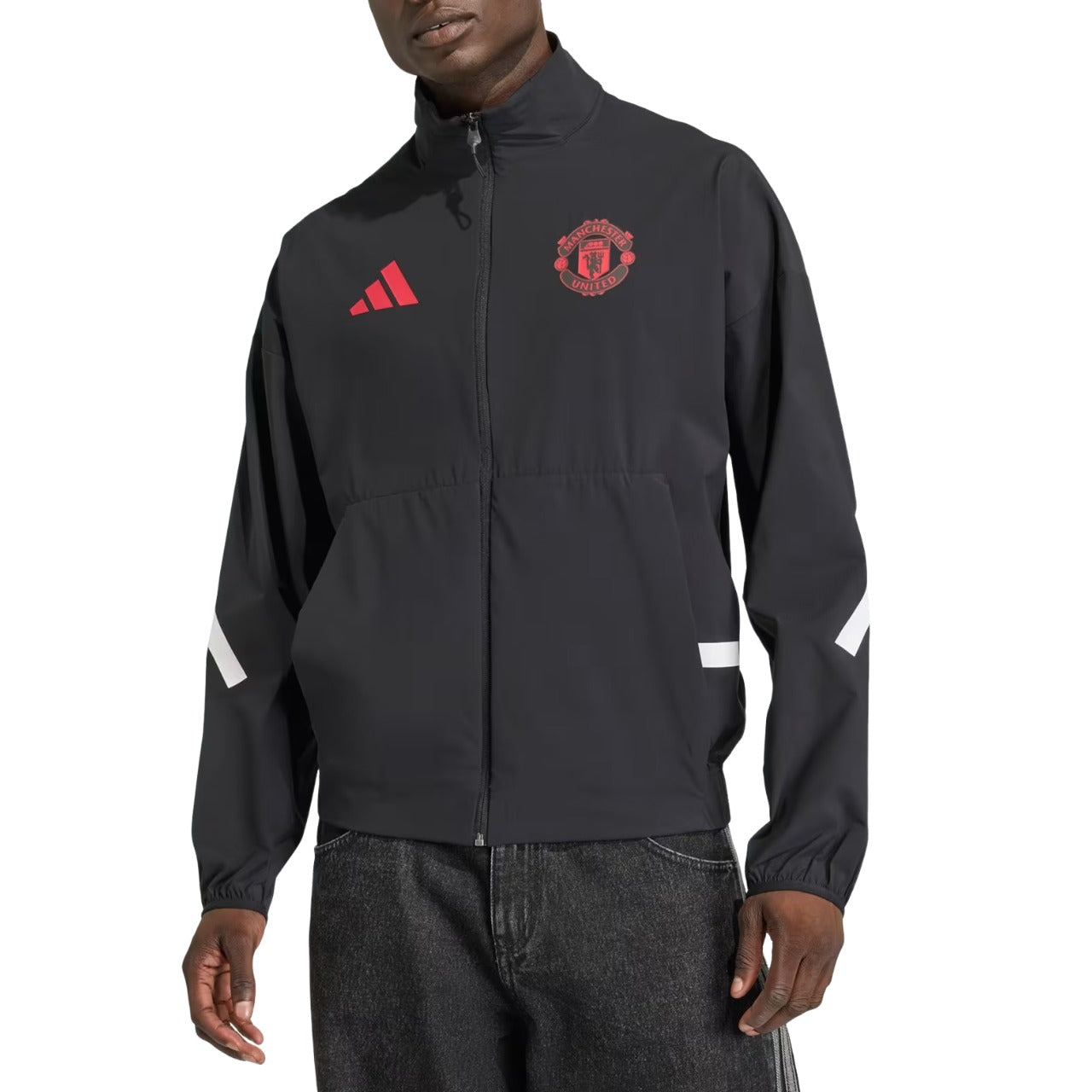 adidas Manchester United Z.N.E. Anthem Jacket N/A Asia Sizing 'Black' JM5559