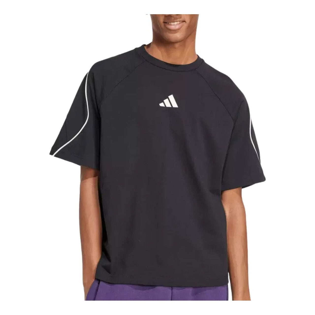 adidas Sportswear Stadium T-Shirt Asia Sizing 'Black Off White' JN1824