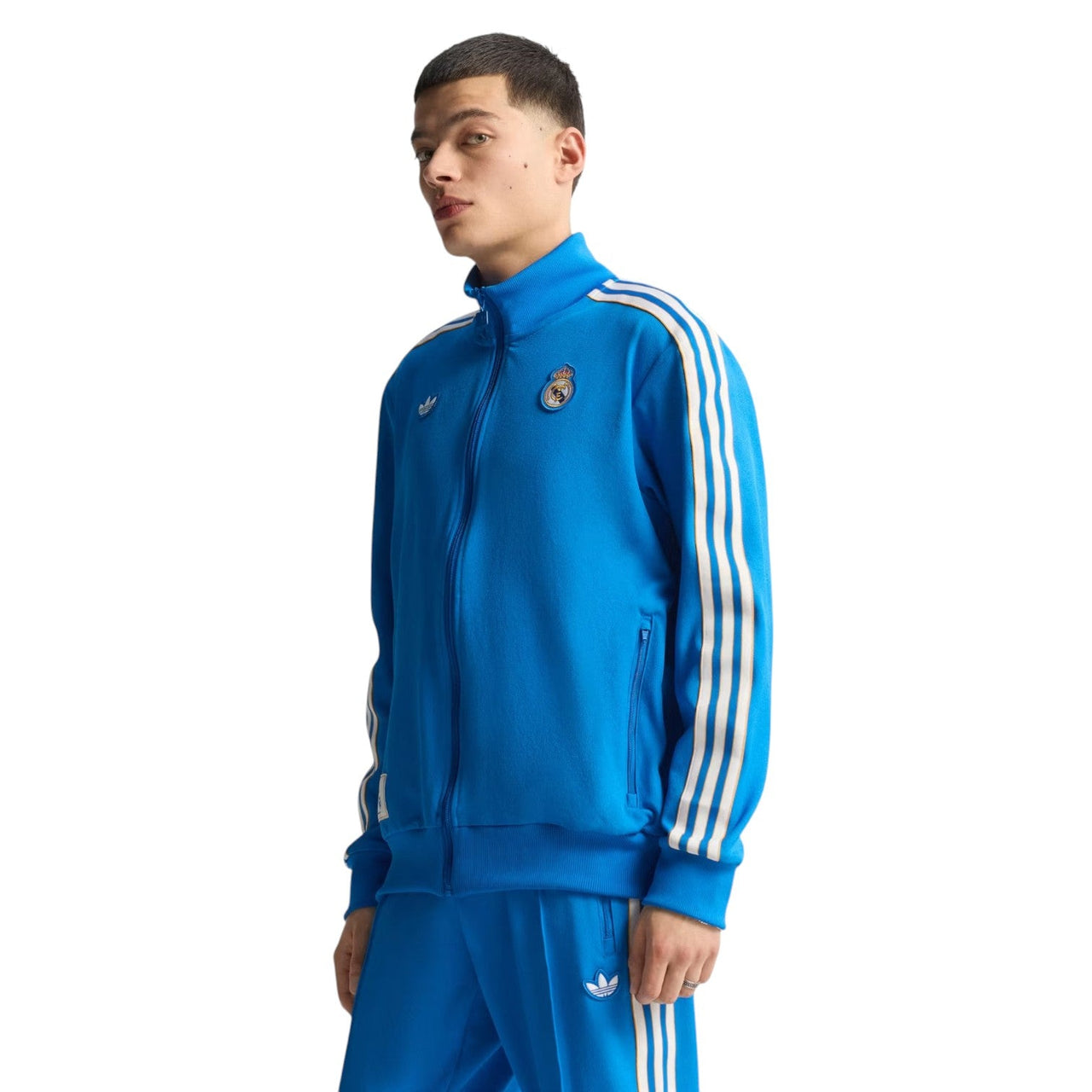 adidas Real Madrid Terrace Icons Track Top 'Blue Bird White' JN3058