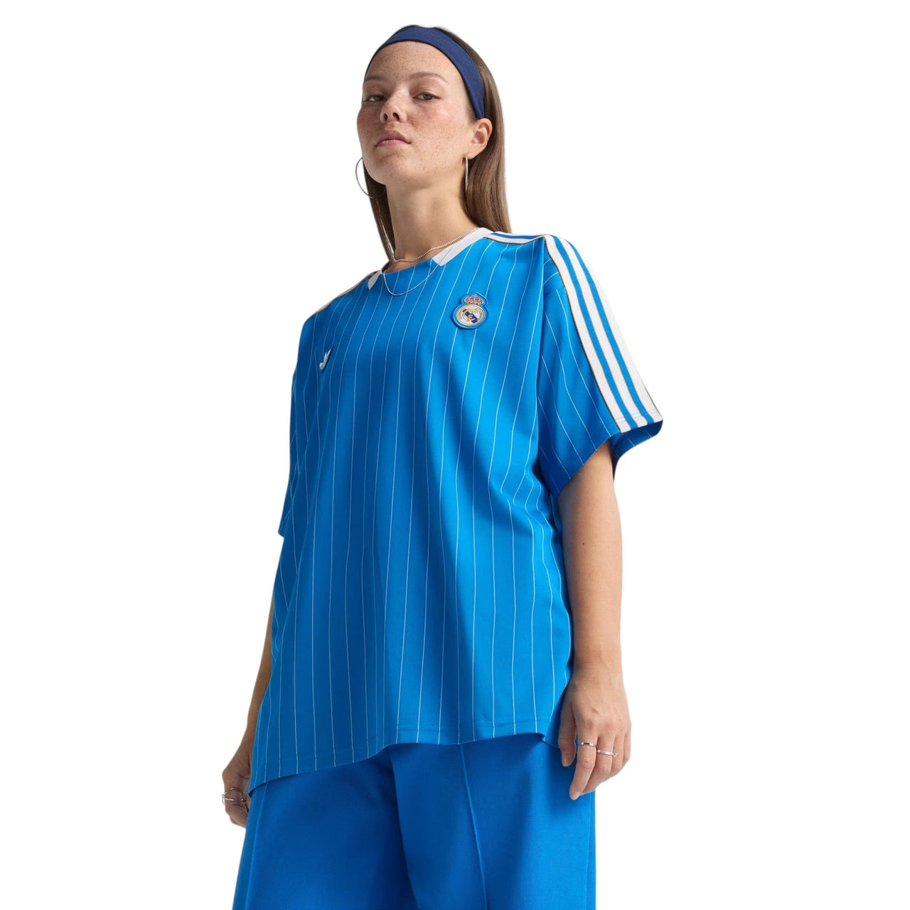 adidas Real Madrid Terrace Icon Jersey Asia Sizing 'Blue Bird' JN3060
