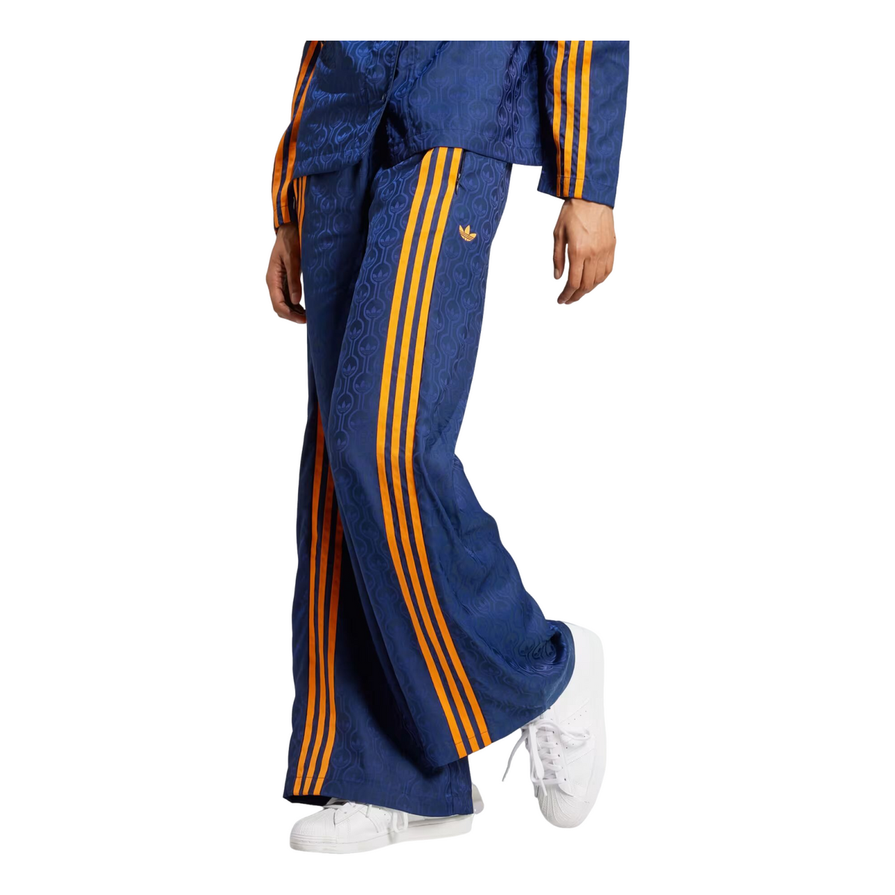 (WMNS) adidas 70s Wide Leg Pants Asia Sizing 'Night Indigo' JN7663