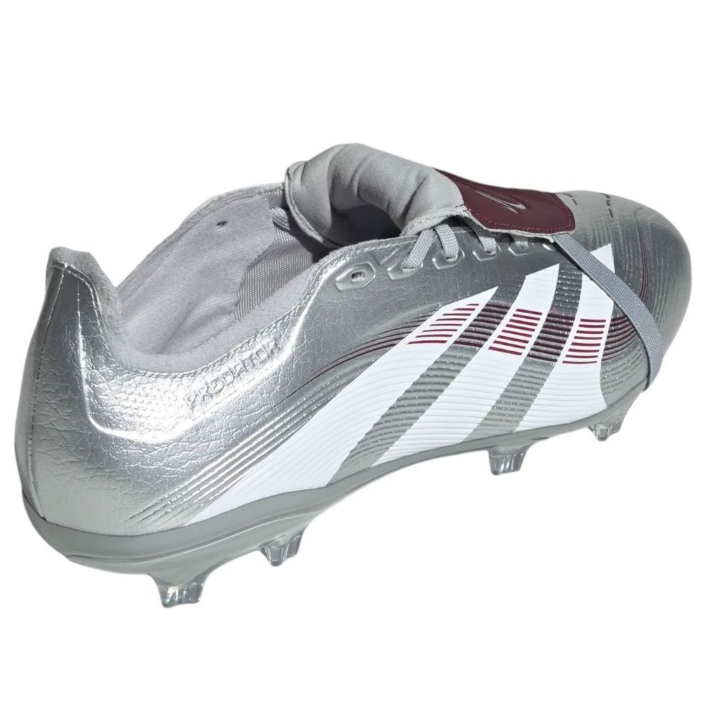 adidas x Jude Bellingham Predator League Fold Over Tongue FG MG 'Silver Metallic Burgundy' JQ2688