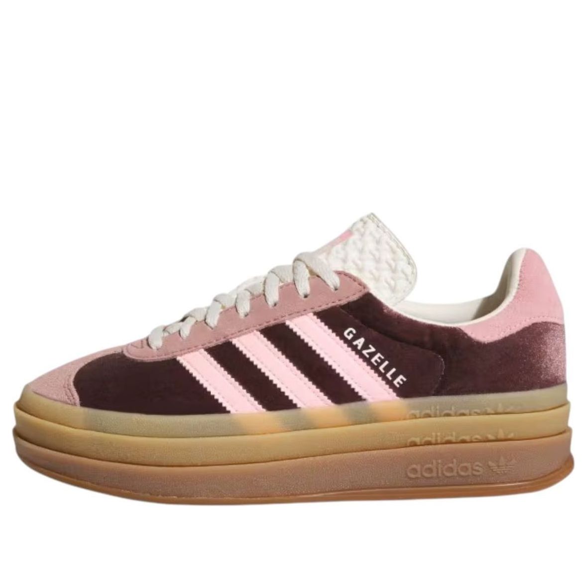 (WMNS) adidas Gazelle Bold 'Shadow Brown Glow Pink' JQ5143