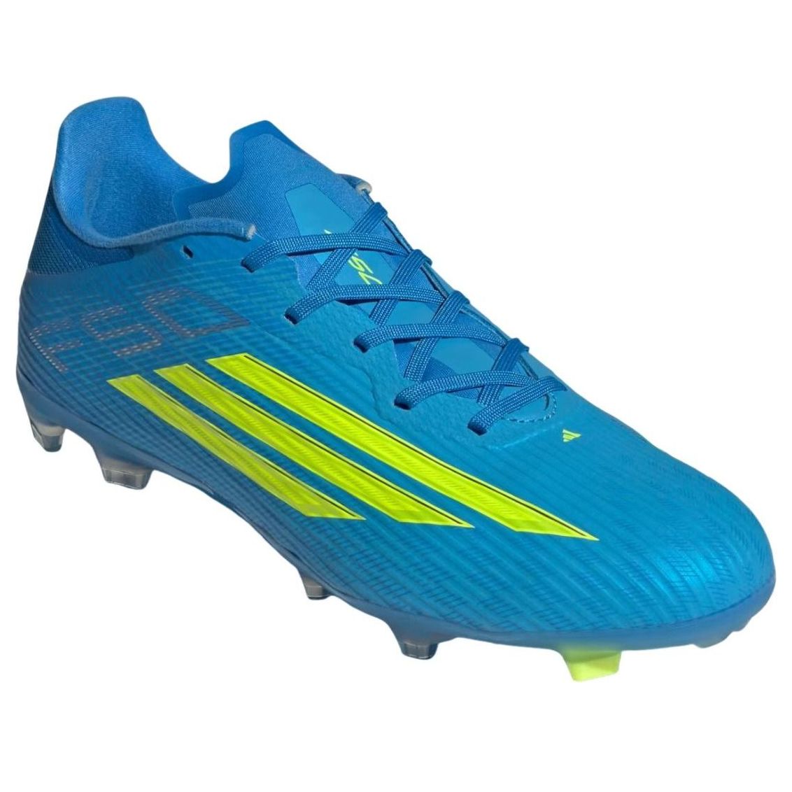 adidas F50 League FG/MG 'Lucid Ray Blue Solar Yellow' JR8992
