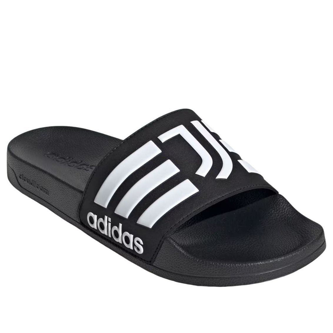 adidas Adilette Shower Juventus Slides 'Black White' JS4862