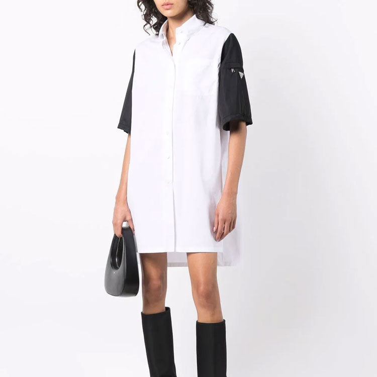PRADA FW21 Short-Sleeved Dresses Women's White