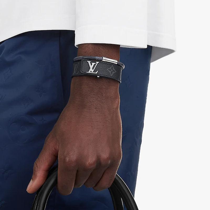 LOUIS VUITTON KEEP IT Canvas Metal Bangles Unisex Black
