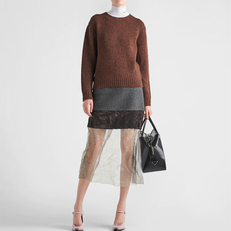 PRADA FW22 Sweater Women's Coffee Brown