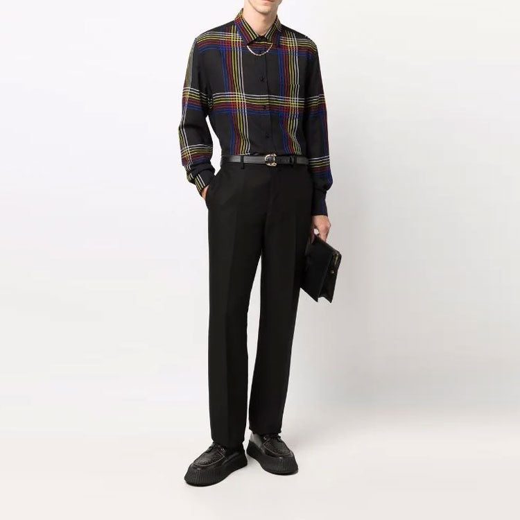 SAINT LAURENT Checked Wool Shirt