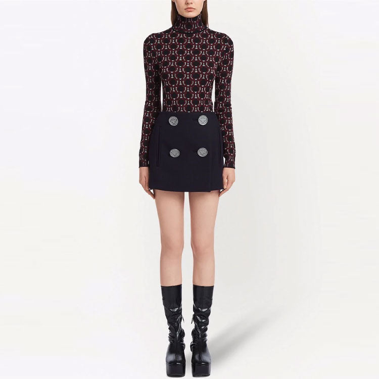 PRADA Casual Short Skirts Women's Black