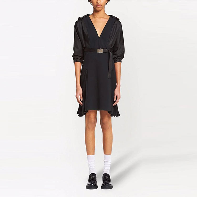 PRADA FW2 Long Sleeved Dress Women's Black