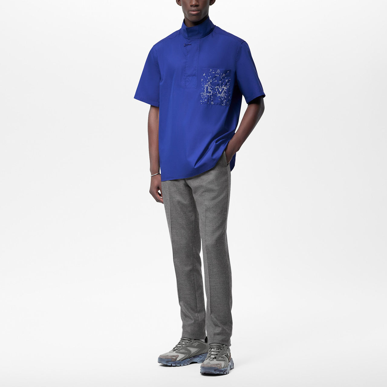 LOUIS VUITTON New Quarterly Products Of LV FW22 Shirt Men's Blue