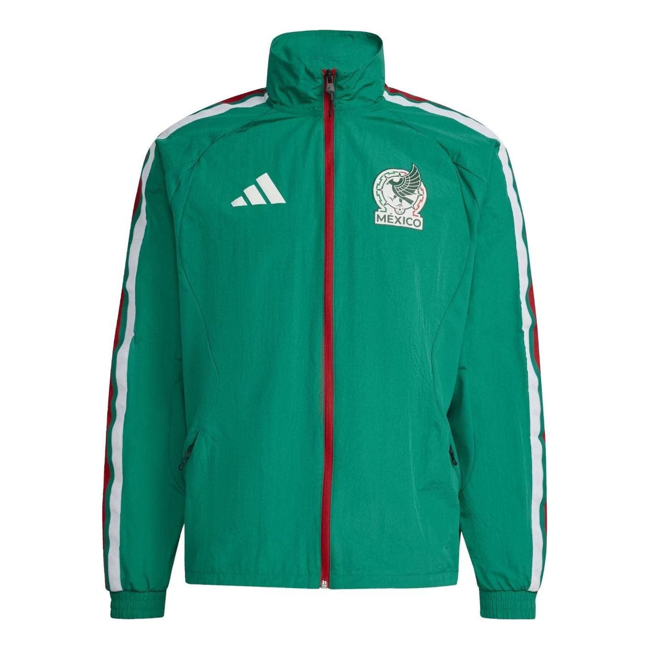 adidas Mexico 2026 Anthem Jacket Asia Sizing 'Bold Green' JZ6458