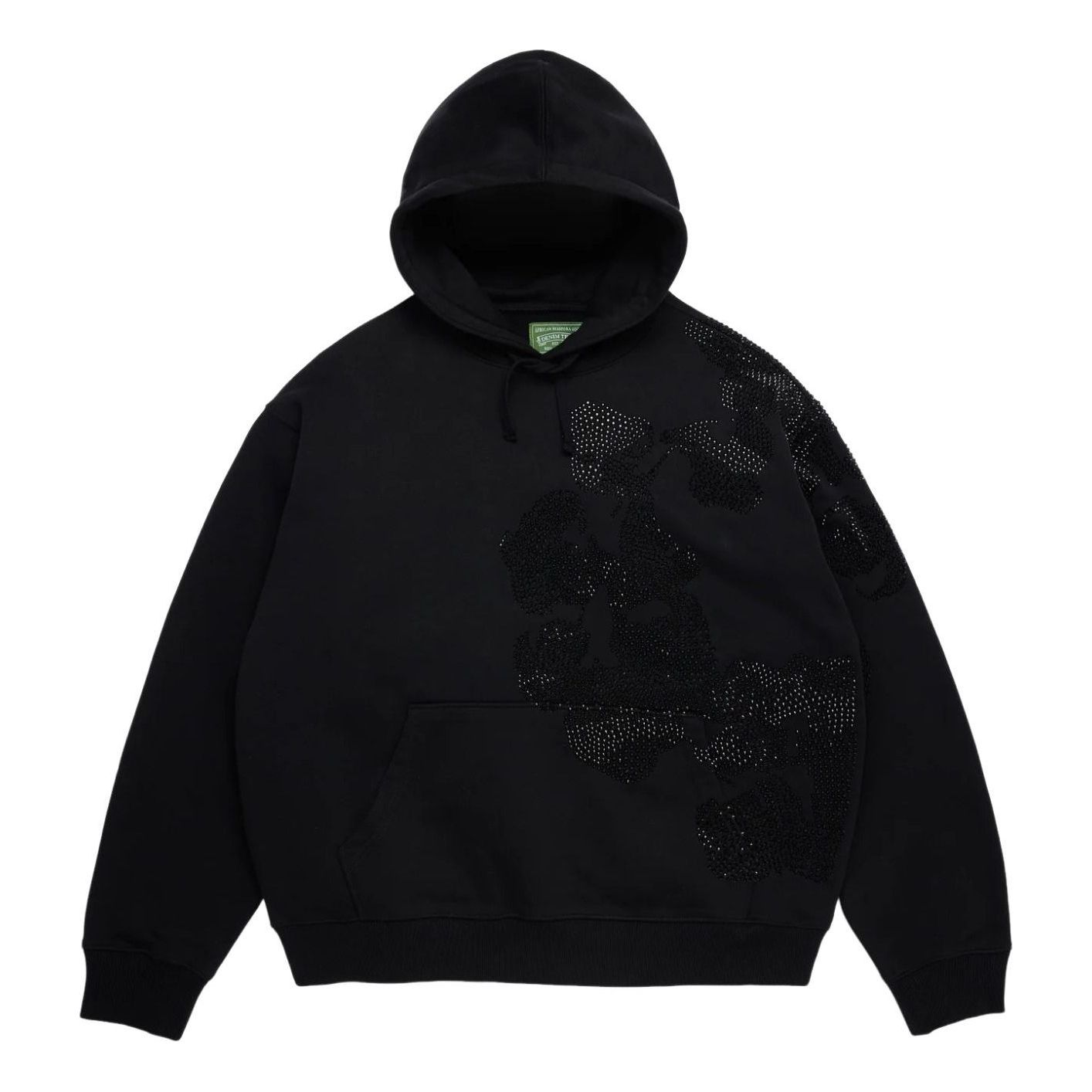 Denim Tears Biggie Rhinestone Cotton Wreath Hoodie 'Black' SS26THD14312434