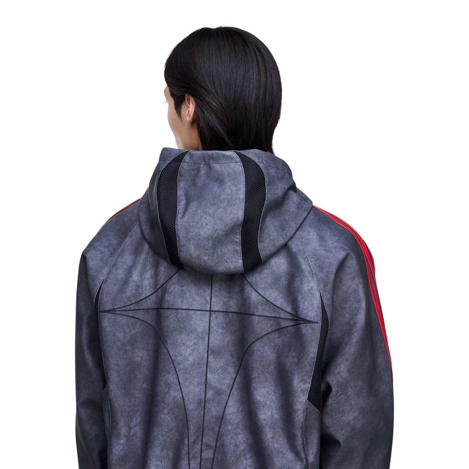 adidas x THUG CLUB TEAMGEIST Faux Leather Jacket Asia Sizing 'Black Antique Silver' KC2222