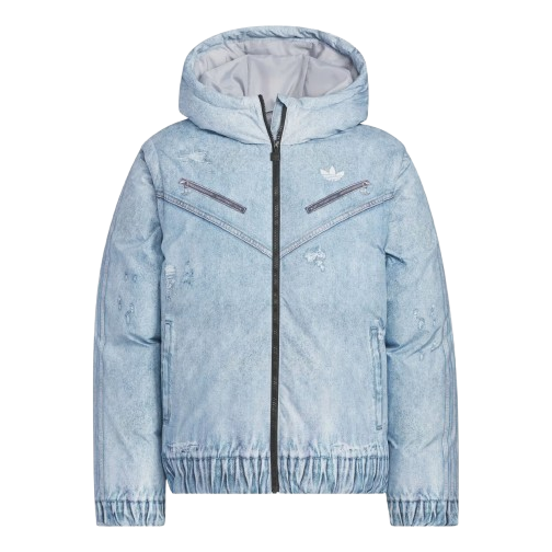 adidas FK Denim Down Jacket Asia Sizing 'Halo Silver' KC2632
