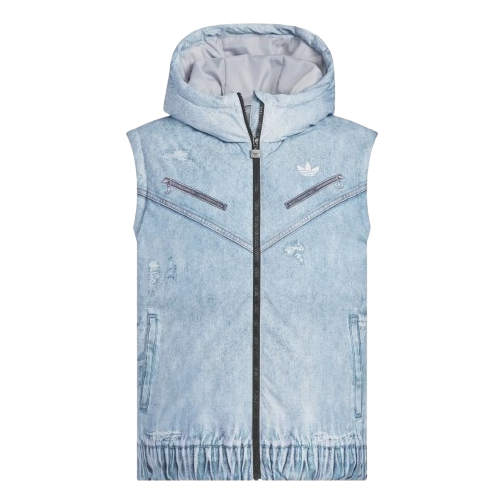 adidas FK Denim Down Jacket Asia Sizing 'Halo Silver' KC2632