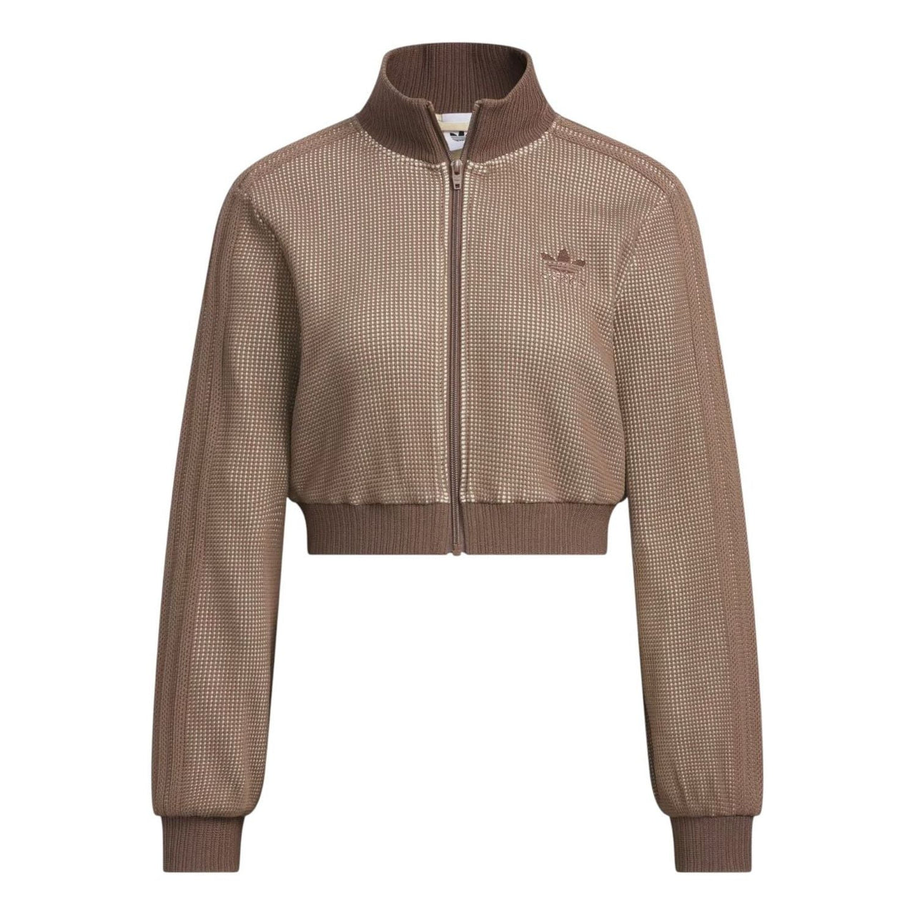 (WMNS) adidas Crop Track Top Slim Fit Jacket Asia Sizing 'Sand Strata' KC2645