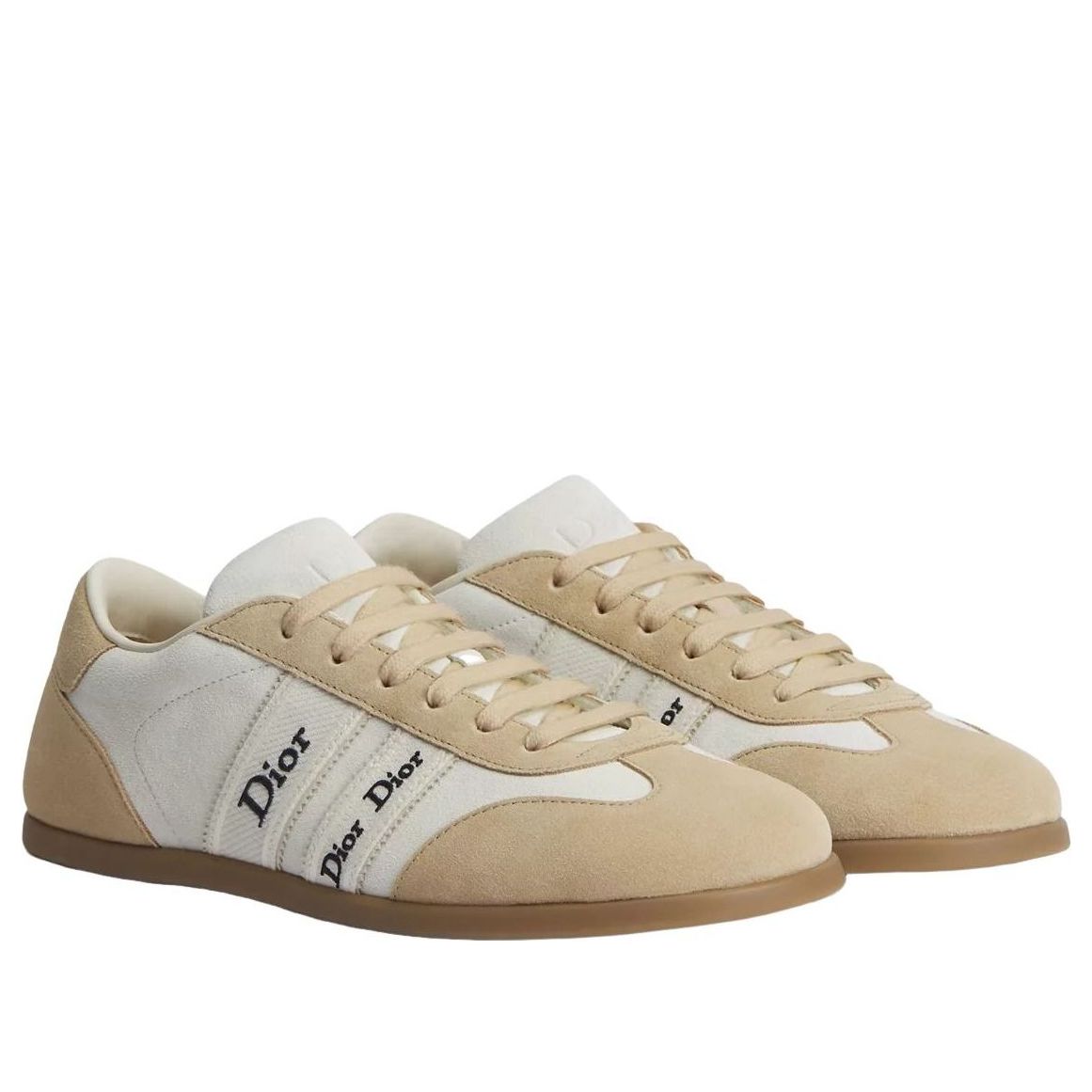 (WMNS) DIOR Ribbon Sneaker 'White Beige' KCK553SUE-S69W