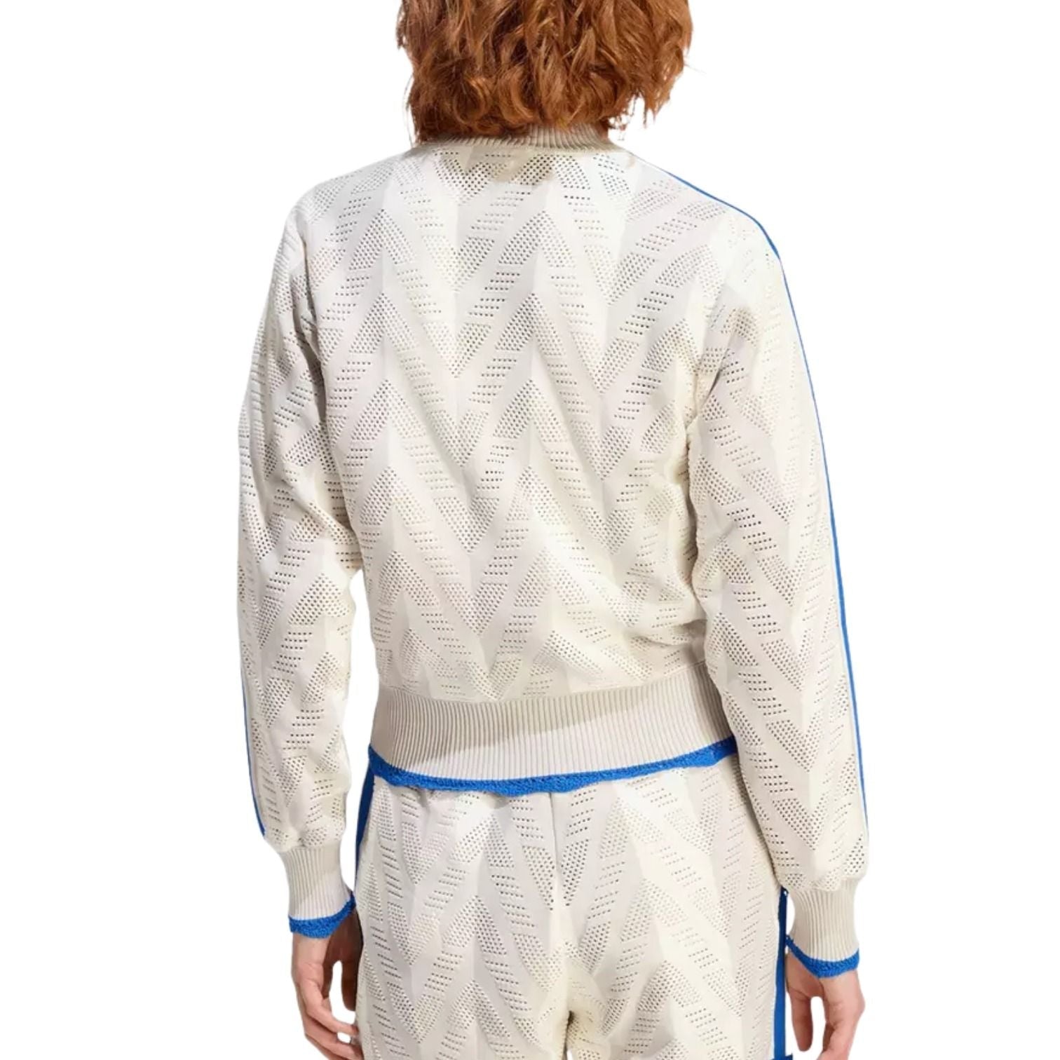 (WMNS) adidas Originals Firebird Open-Knit Crochet Track Jacket Asia Sizing 'Off White Chalk Pearl' KD6290