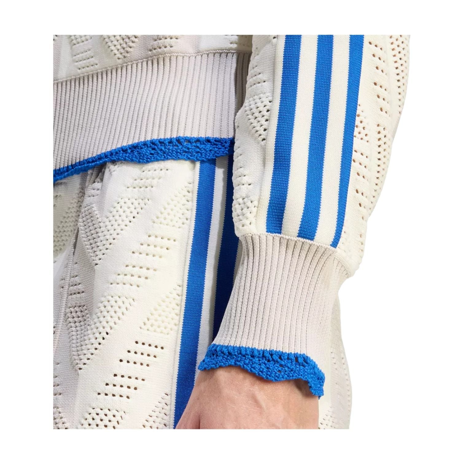 (WMNS) adidas Originals Firebird Open-Knit Crochet Track Jacket Asia Sizing 'Off White Chalk Pearl' KD6290